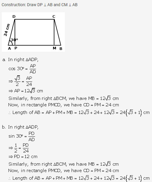 Frank ICSE Solutions for Class 9 Maths - Trigonometrical Ratios of Standard Angles 66