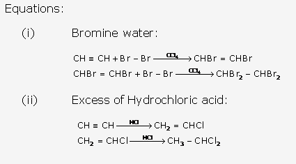 Frank ICSE Solutions for Class 10 Chemistry - Alkynes 4