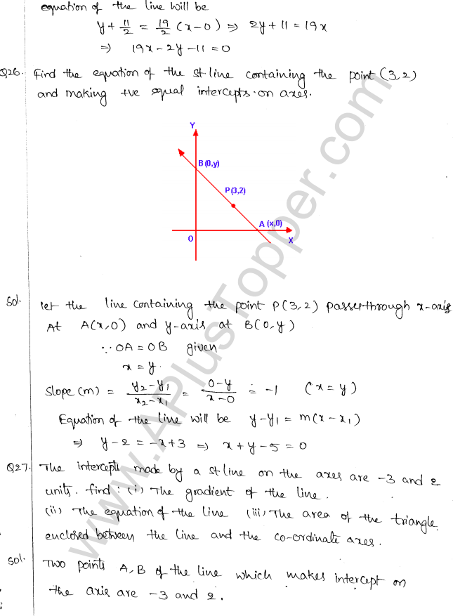 ML Aggarwal ICSE Solutions for Class 10 Maths Chapter 12 Equation of a Straight Line Q1.10
