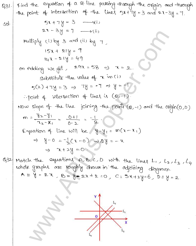 ML Aggarwal ICSE Solutions for Class 10 Maths Chapter 12 Equation of a Straight Line Q1.14