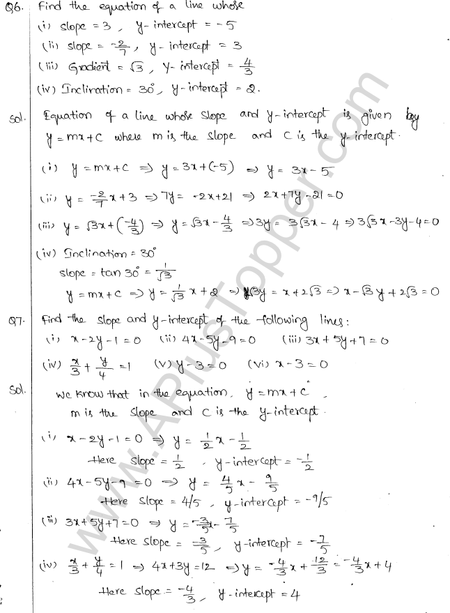 ML Aggarwal ICSE Solutions for Class 10 Maths Chapter 12 Equation of a Straight Line Q1.2
