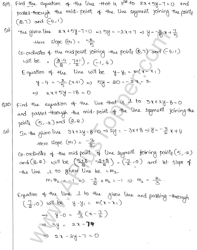 ML Aggarwal ICSE Solutions for Class 10 Maths Chapter 12 Equation of a Straight Line Q1.23