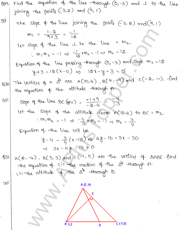 ML Aggarwal ICSE Solutions for Class 10 Maths Chapter 12 Equation of a Straight Line Q1.28