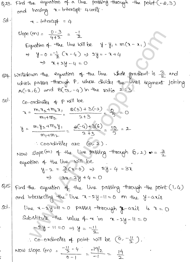 ML Aggarwal ICSE Solutions for Class 10 Maths Chapter 12 Equation of a Straight Line Q1.9