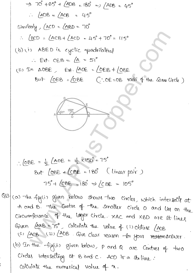 ML Aggarwal ICSE Solutions for Class 10 Maths Chapter 16 Circles Q1.37