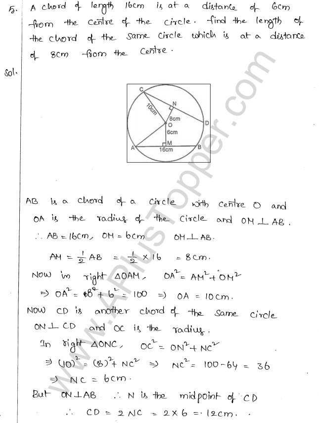 ML Aggarwal ICSE Solutions for Class 10 Maths Chapter 16 Circles Q1.4