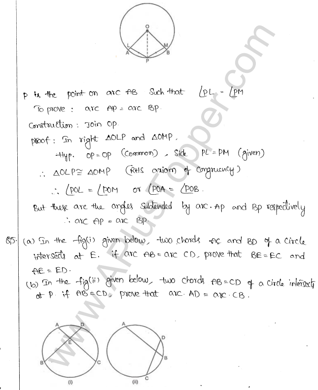 ML Aggarwal ICSE Solutions for Class 10 Maths Chapter 16 Circles Q1.69