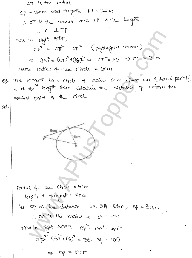 ML Aggarwal ICSE Solutions for Class 10 Maths Chapter 16 Circles Q1.77