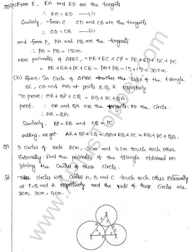 ML Aggarwal ICSE Solutions for Class 10 Maths Chapter 16 Circles Q1.83