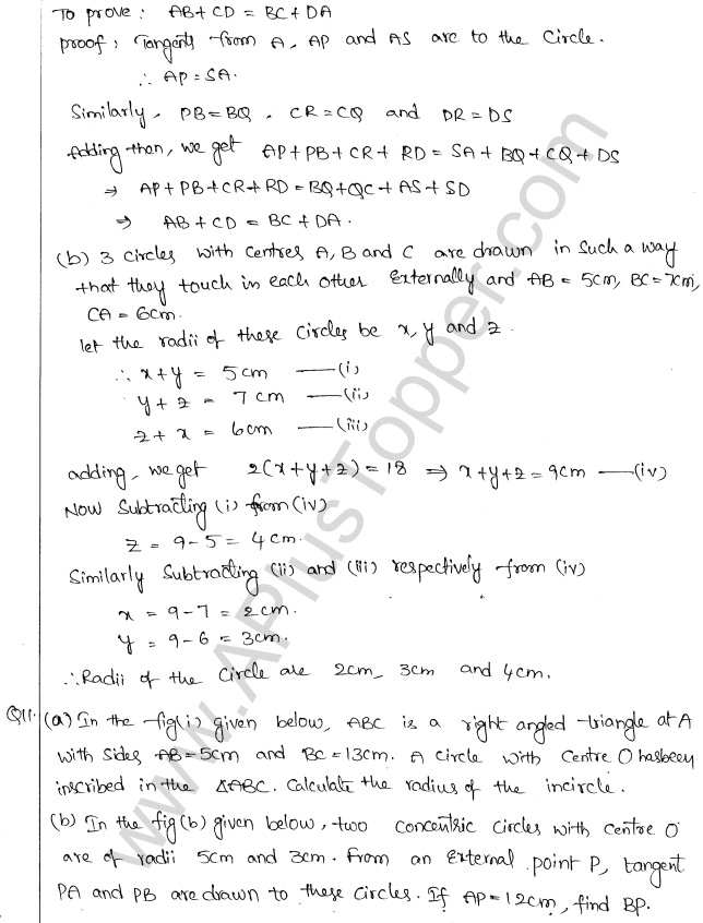 ML Aggarwal ICSE Solutions for Class 10 Maths Chapter 16 Circles Q1.85
