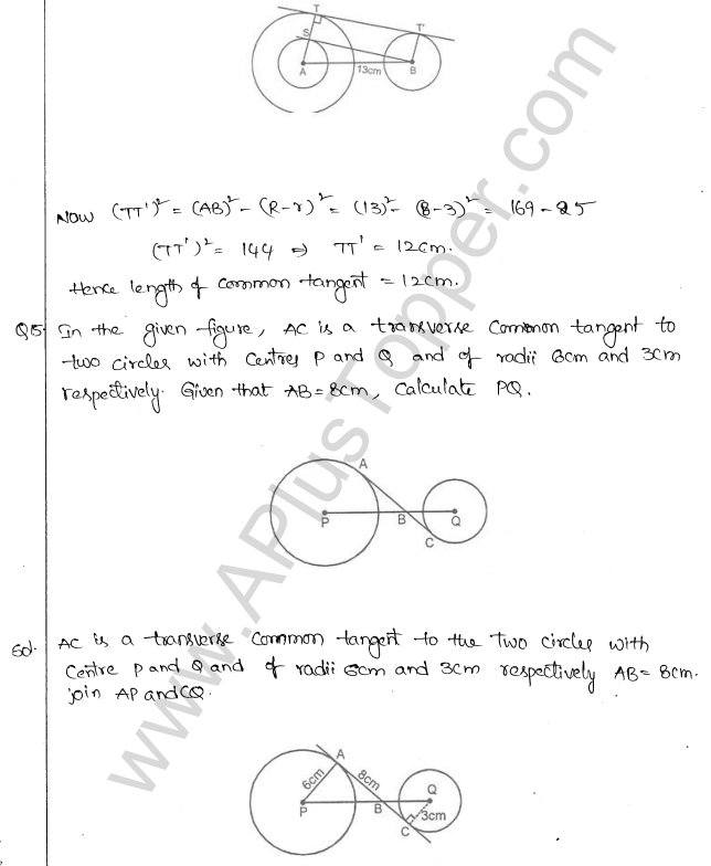 ML Aggarwal ICSE Solutions for Class 10 Maths Chapter 16 Circles Q1.90