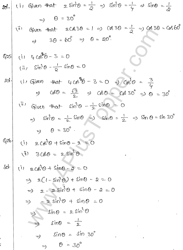 ML Aggarwal ICSE Solutions for Class 10 Maths Chapter 19 Trigonometric Identities Q1.15