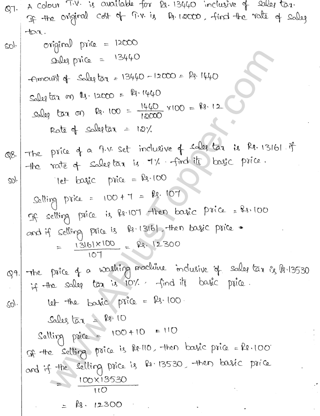 ML Aggarwal ICSE Solutions for Class 10 Maths Chapter 2 Sales Tax And Value Added Tax Q1.4