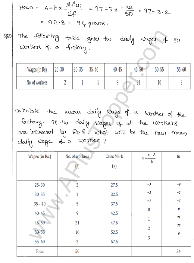ML Aggarwal ICSE Solutions for Class 10 Maths Chapter 23 Measures of Central Tendency Q1.17