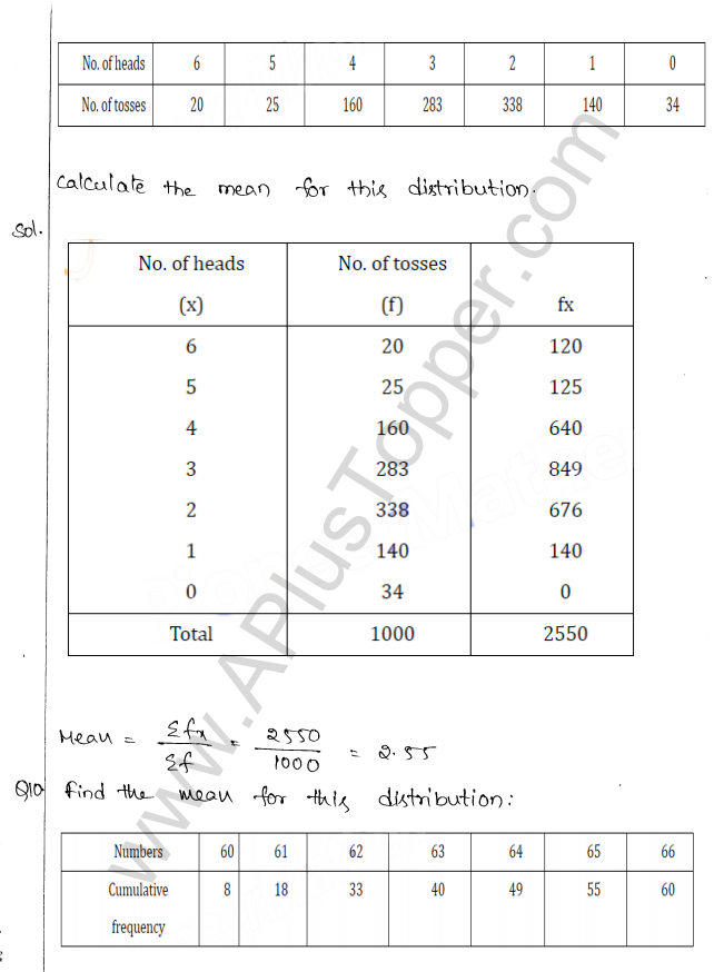 ML Aggarwal ICSE Solutions for Class 10 Maths Chapter 23 Measures of Central Tendency Q1.7