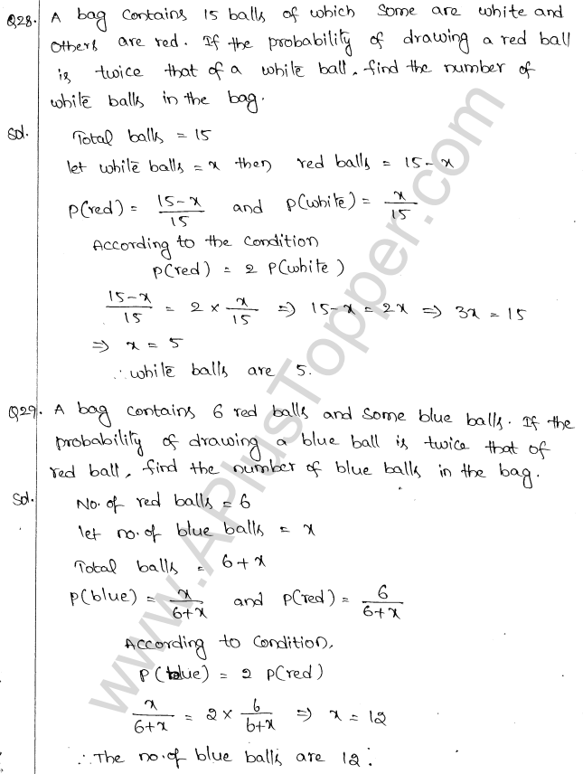 ML Aggarwal ICSE Solutions for Class 10 Maths Chapter 24 Probability Q1.17