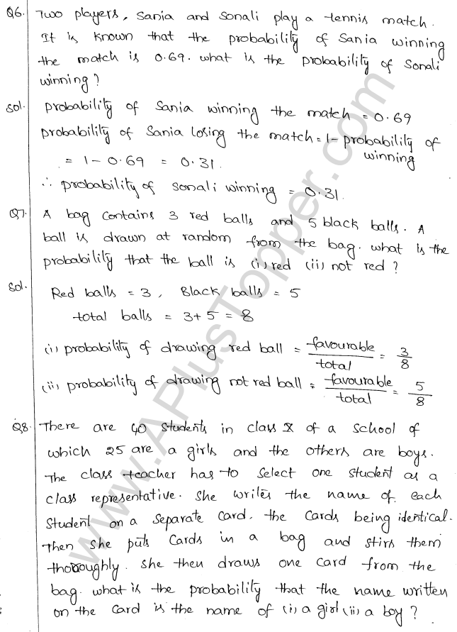 ML Aggarwal ICSE Solutions for Class 10 Maths Chapter 24 Probability Q1.3