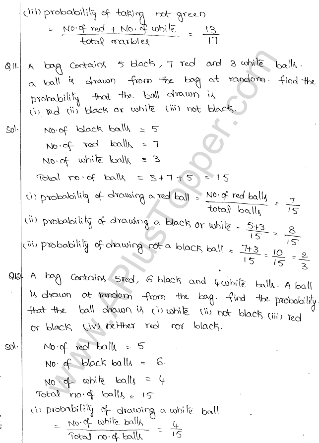 ML Aggarwal ICSE Solutions for Class 10 Maths Chapter 24 Probability Q1.5
