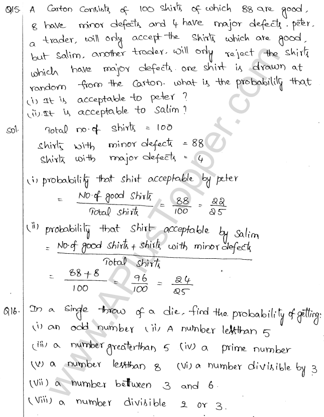 ML Aggarwal ICSE Solutions for Class 10 Maths Chapter 24 Probability Q1.8