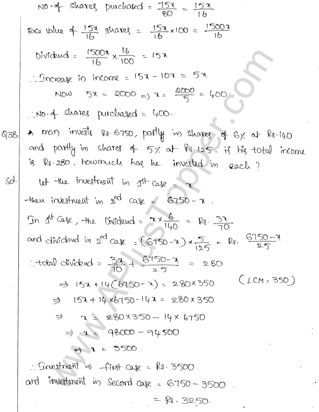 ML Aggarwal ICSE Solutions for Class 10 Maths Chapter 4 Shares and Dividends Q1.19