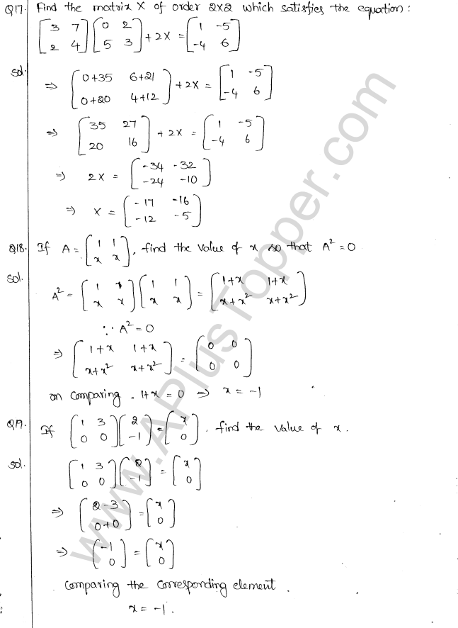 ML Aggarwal ICSE Solutions for Class 10 Maths Chapter 9 Matrices Q1.13