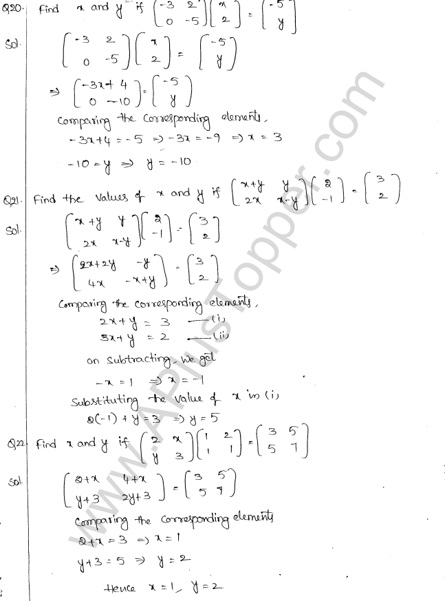 ML Aggarwal ICSE Solutions for Class 10 Maths Chapter 9 Matrices Q1.14