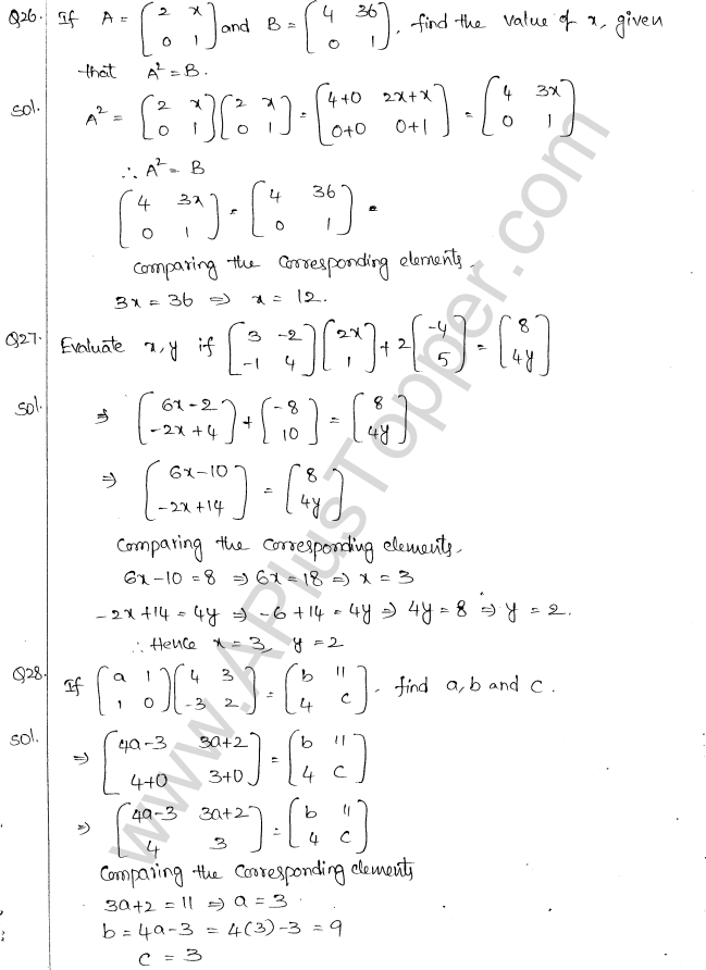 ML Aggarwal ICSE Solutions for Class 10 Maths Chapter 9 Matrices Q1.16