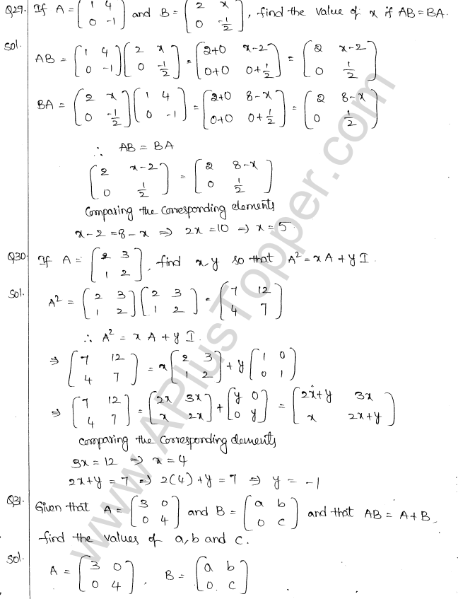 ML Aggarwal ICSE Solutions for Class 10 Maths Chapter 9 Matrices Q1.17