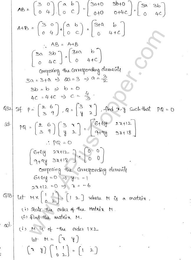 ML Aggarwal ICSE Solutions for Class 10 Maths Chapter 9 Matrices Q1.18