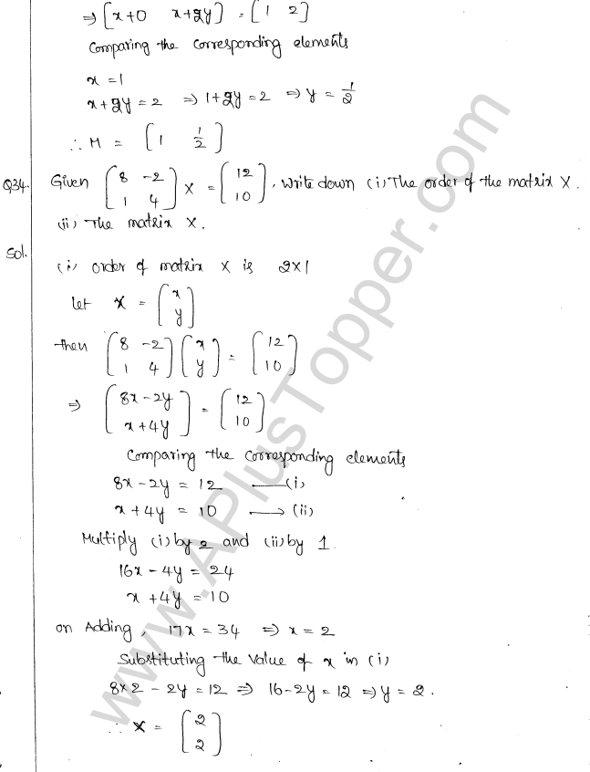 ML Aggarwal ICSE Solutions for Class 10 Maths Chapter 9 Matrices Q1.19
