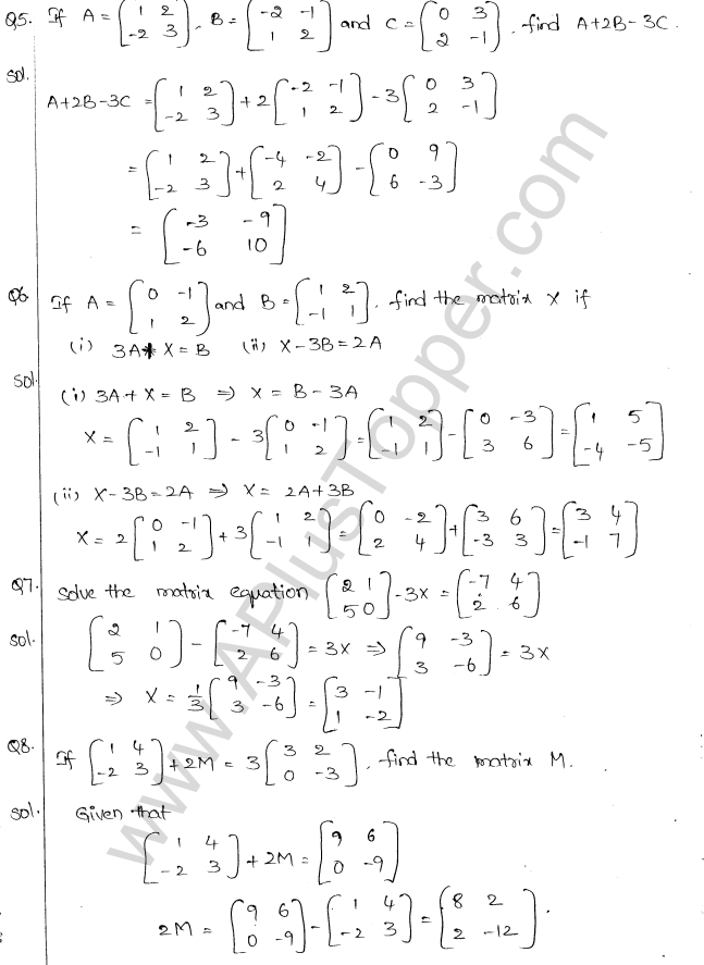 ML Aggarwal ICSE Solutions for Class 10 Maths Chapter 9 Matrices Q1.5
