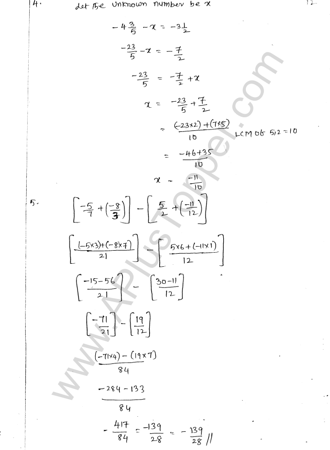 ML Aggarwal ICSE Solutions for Class 8 Maths Chapter 1 Rational Numbers 12