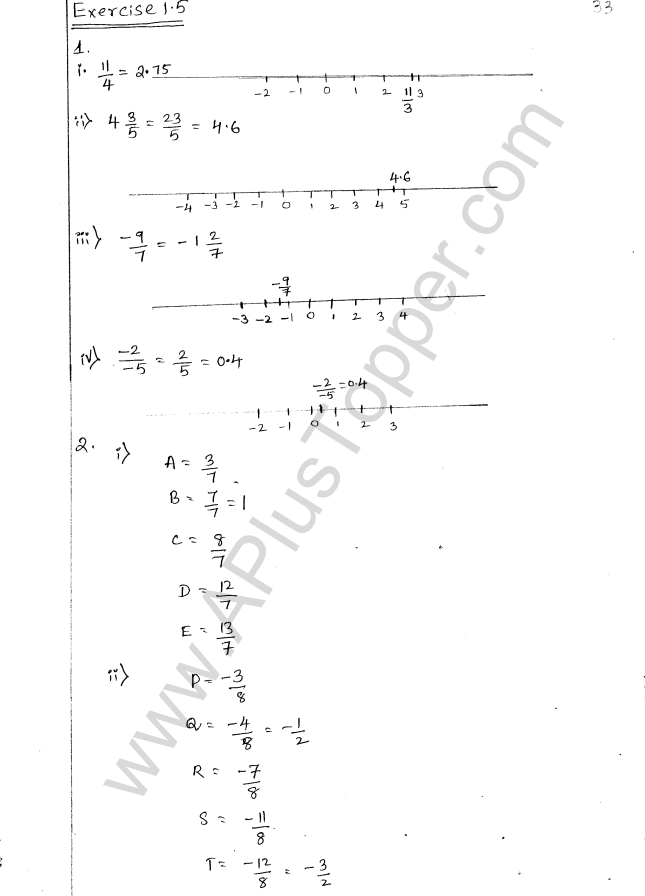 ML Aggarwal ICSE Solutions for Class 8 Maths Chapter 1 Rational Numbers 33
