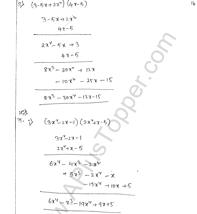 ML Aggarwal ICSE Solutions for Class 8 Maths Chapter 10 Algebraic Expressions and Identities 16