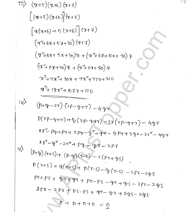 ML Aggarwal ICSE Solutions for Class 8 Maths Chapter 10 Algebraic Expressions and Identities 18