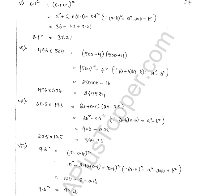 ML Aggarwal ICSE Solutions for Class 8 Maths Chapter 10 Algebraic Expressions and Identities 27