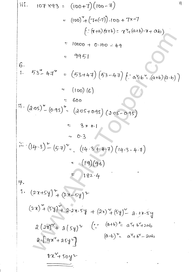 ML Aggarwal ICSE Solutions for Class 8 Maths Chapter 10 Algebraic Expressions and Identities 30