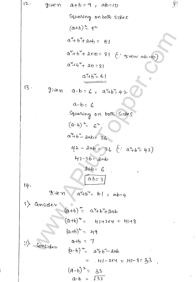 ML Aggarwal ICSE Solutions for Class 8 Maths Chapter 10 Algebraic Expressions and Identities 36