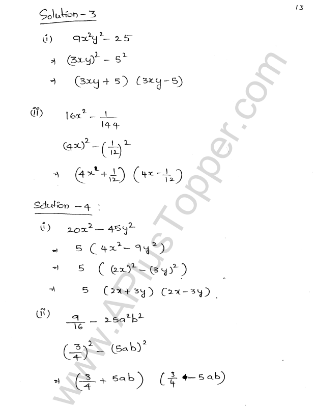 ML Aggarwal ICSE Solutions for Class 8 Maths Chapter 11 Factorisation 13