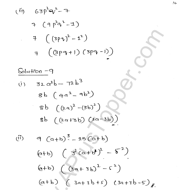 ML Aggarwal ICSE Solutions for Class 8 Maths Chapter 11 Factorisation 16