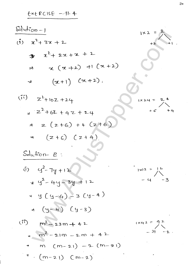ML Aggarwal ICSE Solutions for Class 8 Maths Chapter 11 Factorisation 20