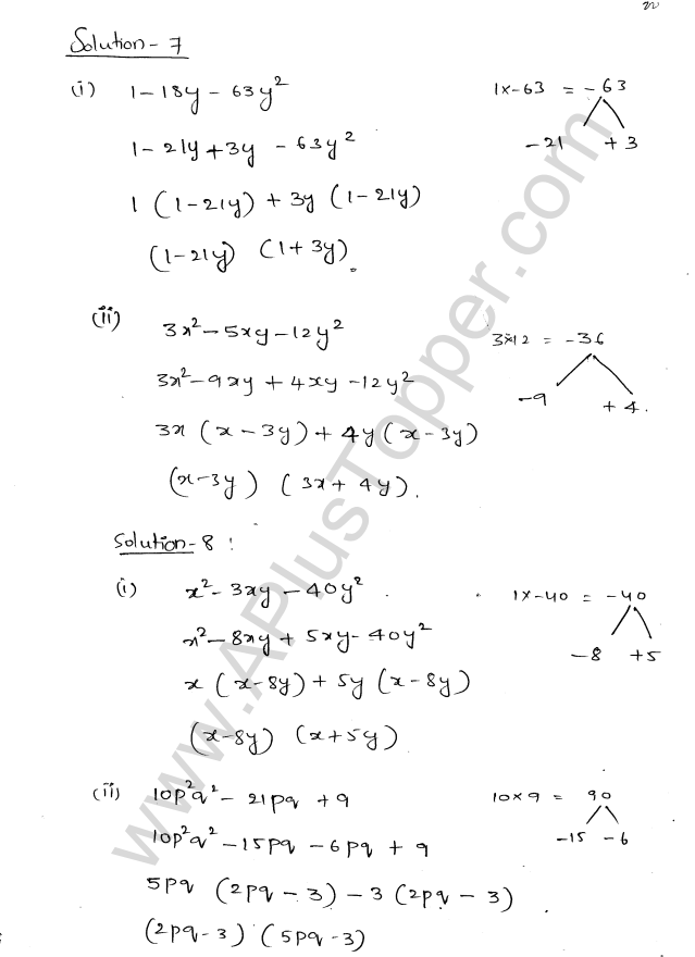 ML Aggarwal ICSE Solutions for Class 8 Maths Chapter 11 Factorisation 23