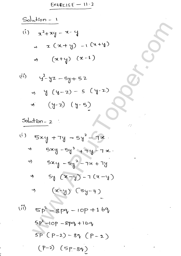 ML Aggarwal ICSE Solutions for Class 8 Maths Chapter 11 Factorisation 5