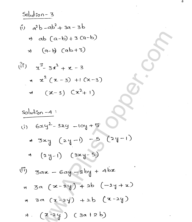 ML Aggarwal ICSE Solutions for Class 8 Maths Chapter 11 Factorisation 6