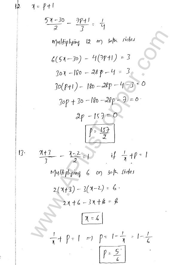 ML Aggarwal ICSE Solutions for Class 8 Maths Chapter 12 Linear Equations and Inqualities In one Variable 11