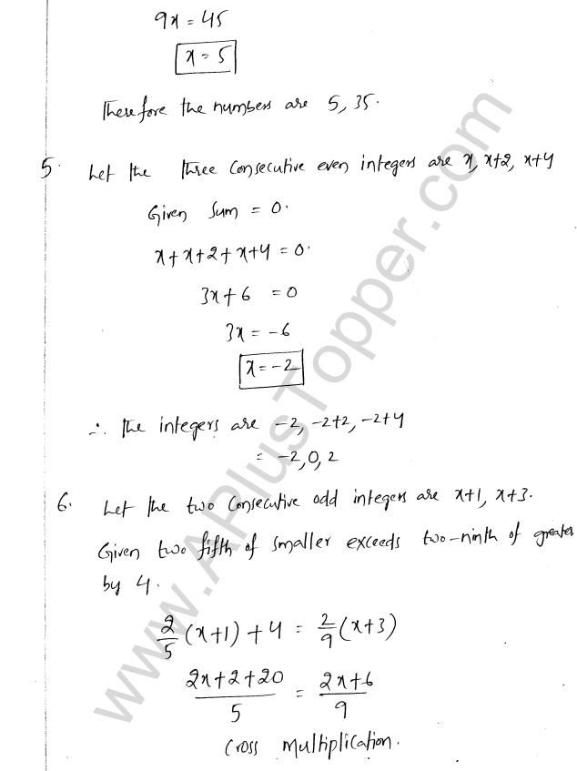 ML Aggarwal ICSE Solutions for Class 8 Maths Chapter 12 Linear Equations and Inqualities In one Variable 14