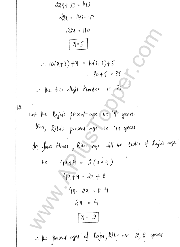 ML Aggarwal ICSE Solutions for Class 8 Maths Chapter 12 Linear Equations and Inqualities In one Variable 18