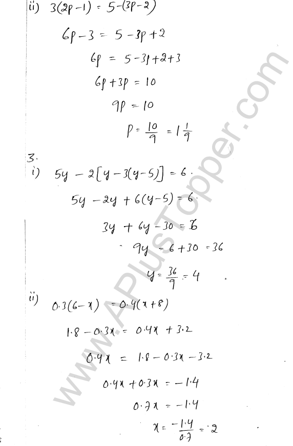 ML Aggarwal ICSE Solutions for Class 8 Maths Chapter 12 Linear Equations and Inqualities In one Variable 2