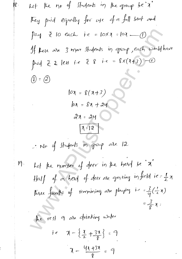 ML Aggarwal ICSE Solutions for Class 8 Maths Chapter 12 Linear Equations and Inqualities In one Variable 23