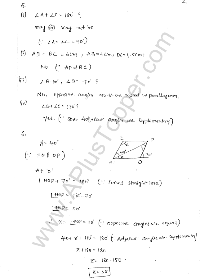 ML Aggarwal ICSE Solutions for Class 8 Maths Chapter 13 Understanding Quadrilaterals 20